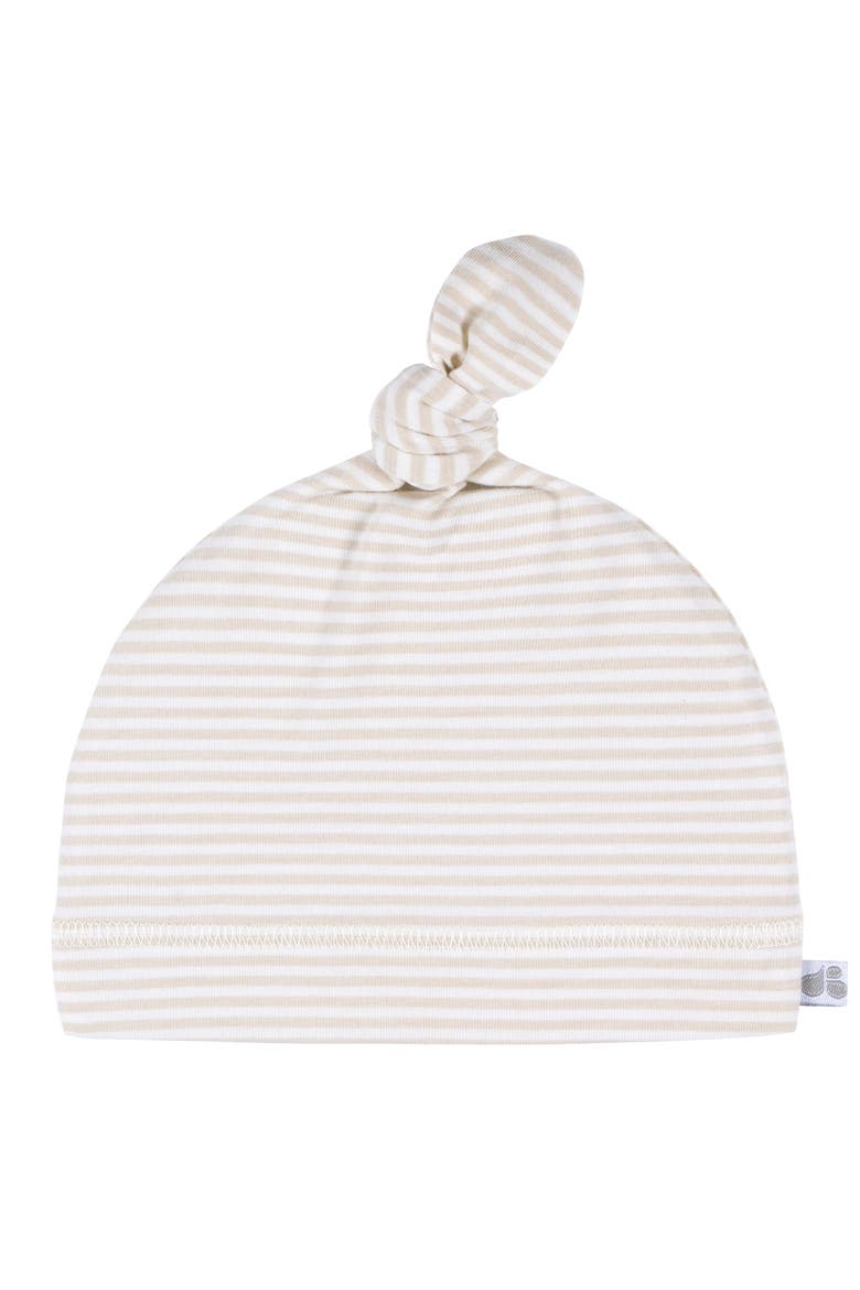 Swaddle Blanket & Hat Set, One Size, Alternate, color, Tan Stripe
