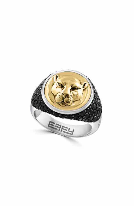 EFFY Men's Black Spinel Animal Two-Tone Ring