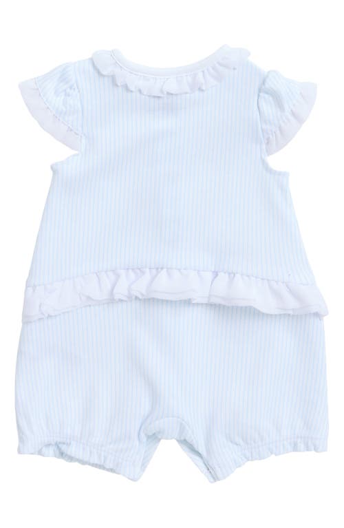 Little Me Embroidered Cotton Romper & Headband Set