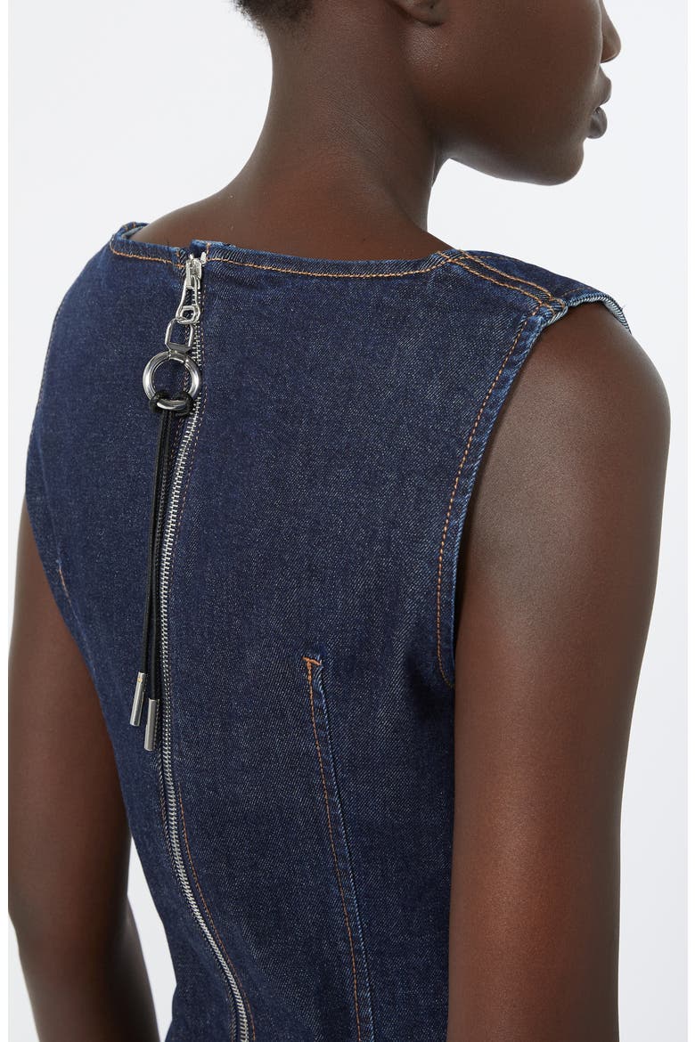 Stretch Denim Sheath Dress, Alternate, color, MIDNIGHT BLUE