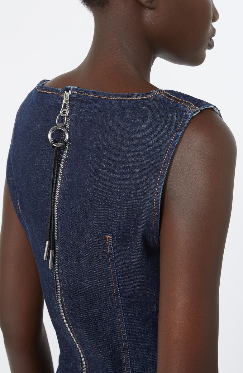 SPORTMAX Stretch Denim Sheath Dress, Alternate, color, Midnight Blue
