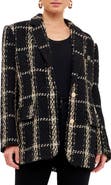 Endless Rose Premium Plaid Oversize Tweed Blazer