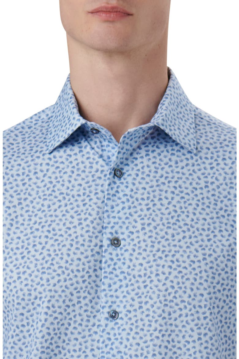 Miles OoohCotton® Print Short Sleeve Button-Up Shirt, Alternate, color, AIR BLUE