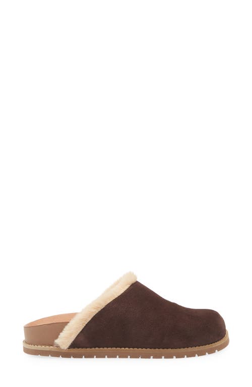 Chocolat Blu Yaro Faux Shearling Trim Muele In Brown