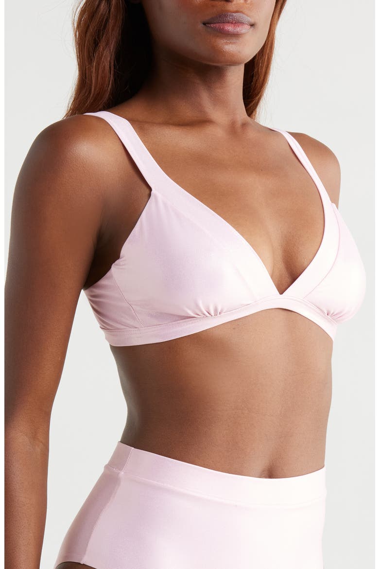 Aleida Triangle Bikini Top, Alternate, color, PINK