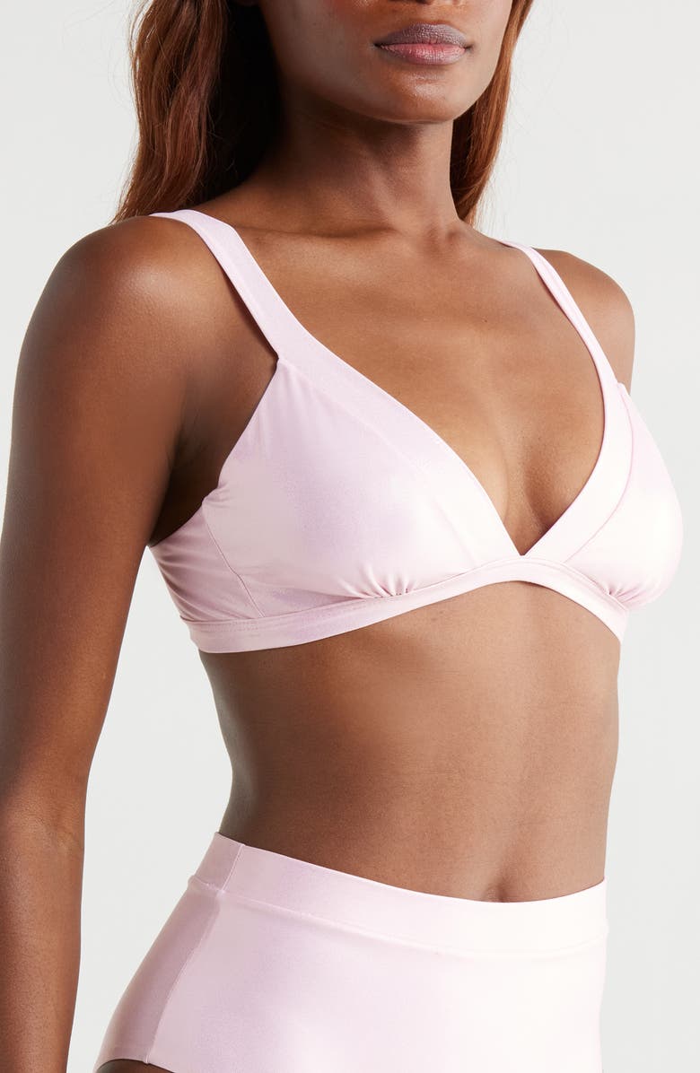 BOAMAR Aleida Triangle Bikini Top, Alternate, color, Pink