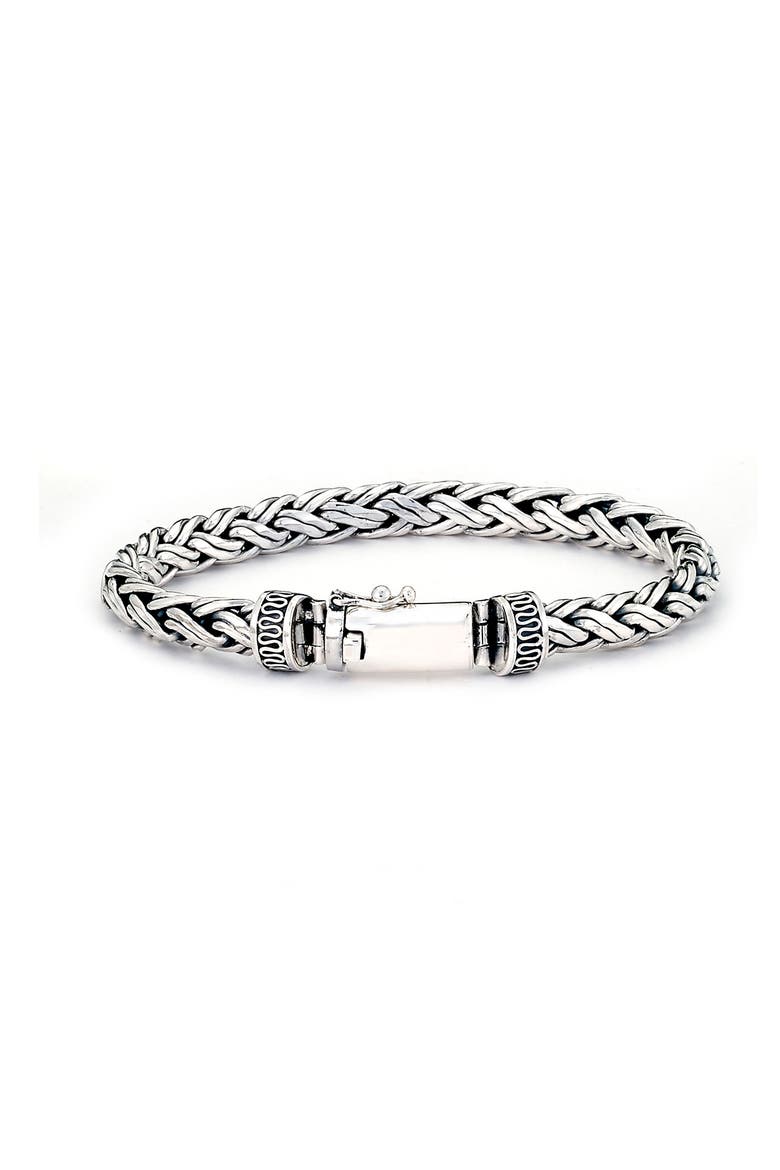 Sterling Silver Woven Chain Bracelet, Alternate, color, SILVER