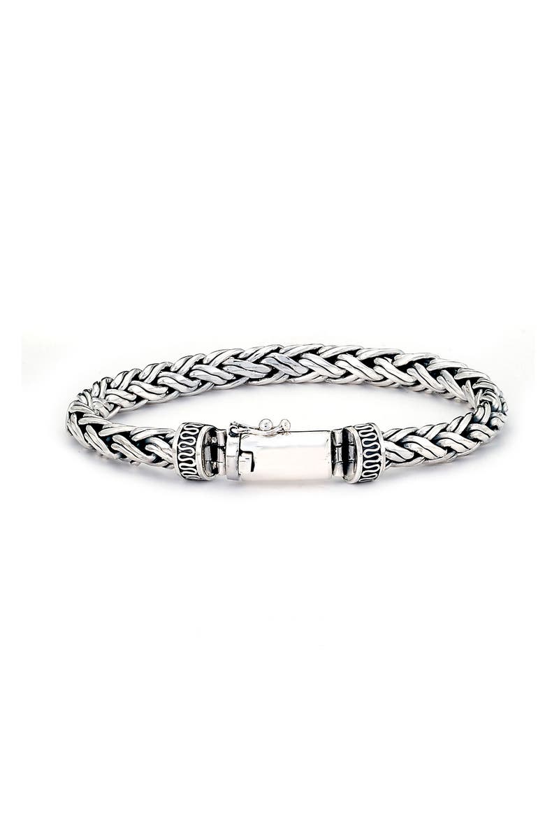 SAMUEL B. Sterling Silver Woven Chain Bracelet, Alternate, color, Silver