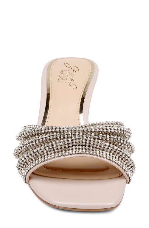 Jewel Badgley Mischka Humor Slide Sandal In Champagne
