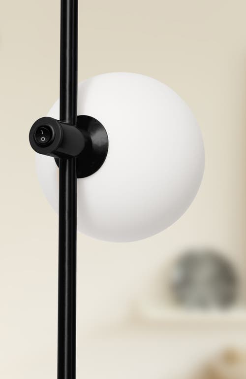 Brightech Equinox 62' Led Modern Sconce Wall Lamp With Glass Globe Shades In Classic Black