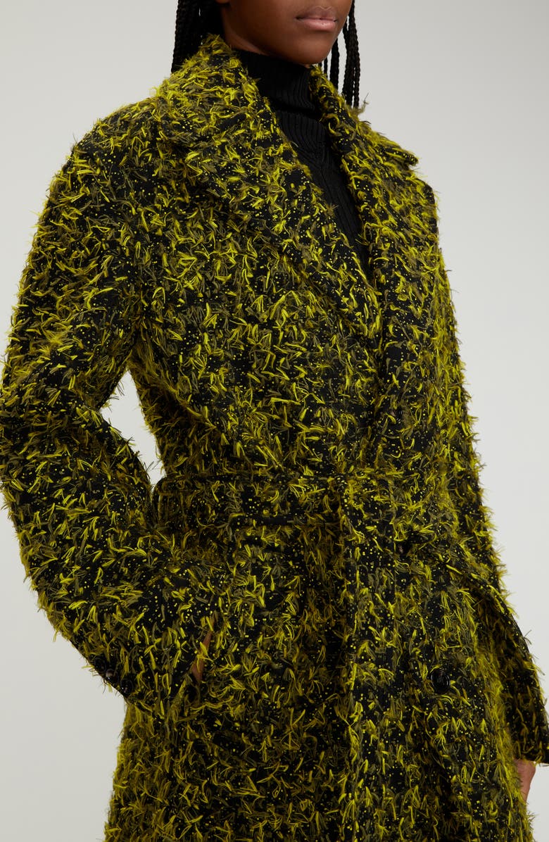 Bottega Veneta Wool Blend Fil Coupé Coat, Alternate, color, 