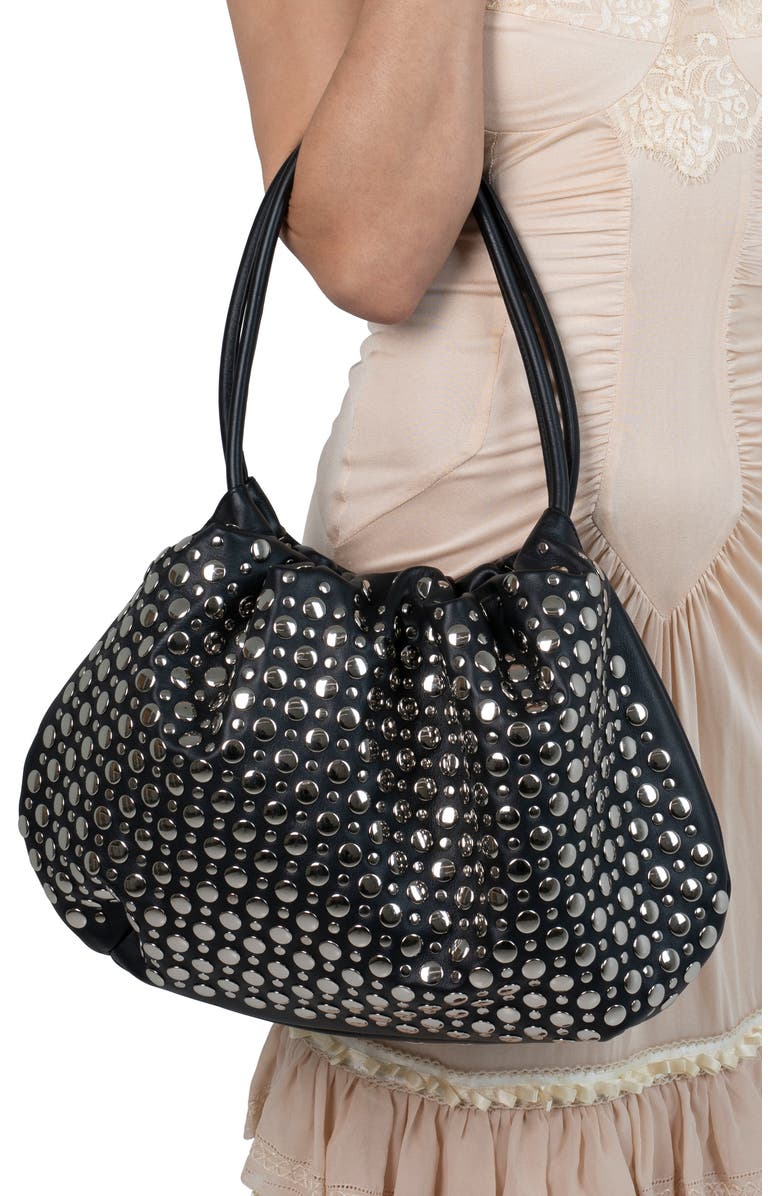 Jeffrey Campbell Brat Leather Shoulder Bag, Alternate, color,