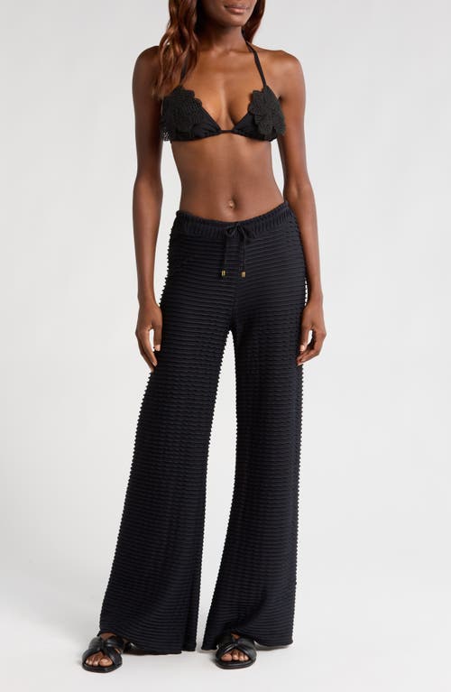 PQ SWIM Parker Wide Leg Cover-Up Pants in Midnight 