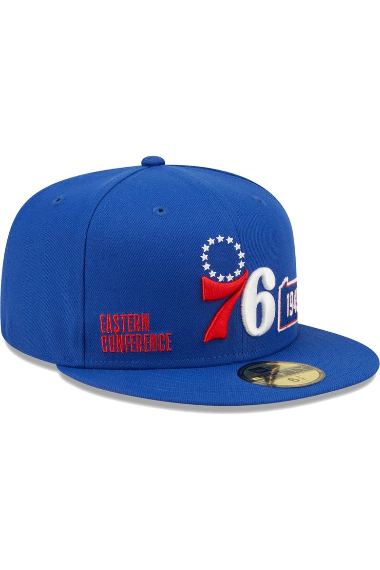 Men's New Era Royal Philadelphia 76ers Fall 22 Identity 59FIFTY Fitted Hat, Alternate, color, Royal