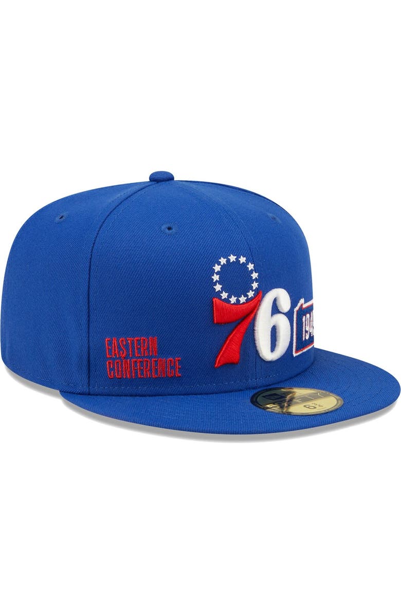 New Era Men's New Era Royal Philadelphia 76ers Fall 22 Identity 59FIFTY Fitted Hat, Alternate, color, Royal
