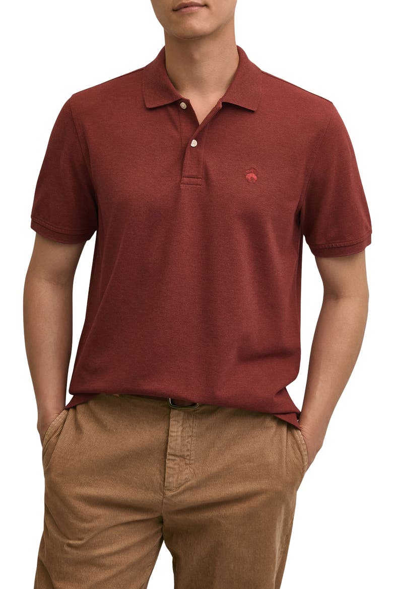 Supima Cotton Pique Polo, Main, color, DARK RED