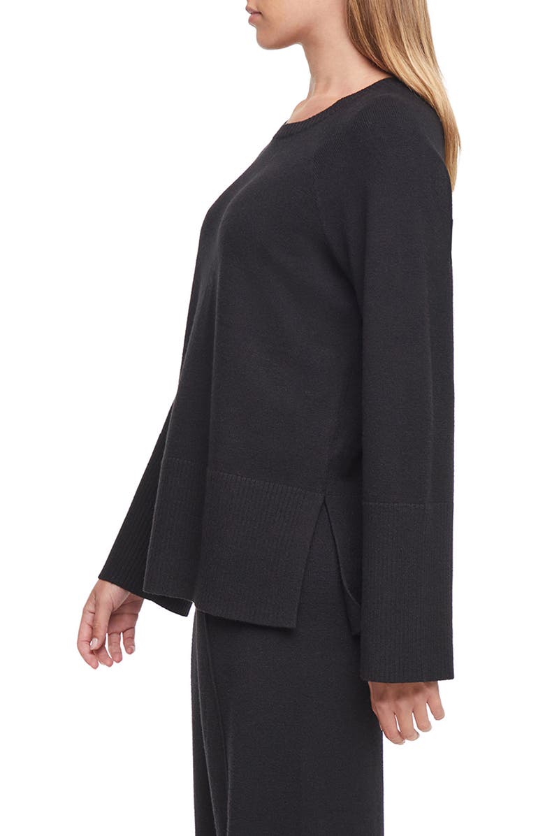 Three Dots Ally Raglan Sleeve Sweater, Alternate, color, Black Beauty