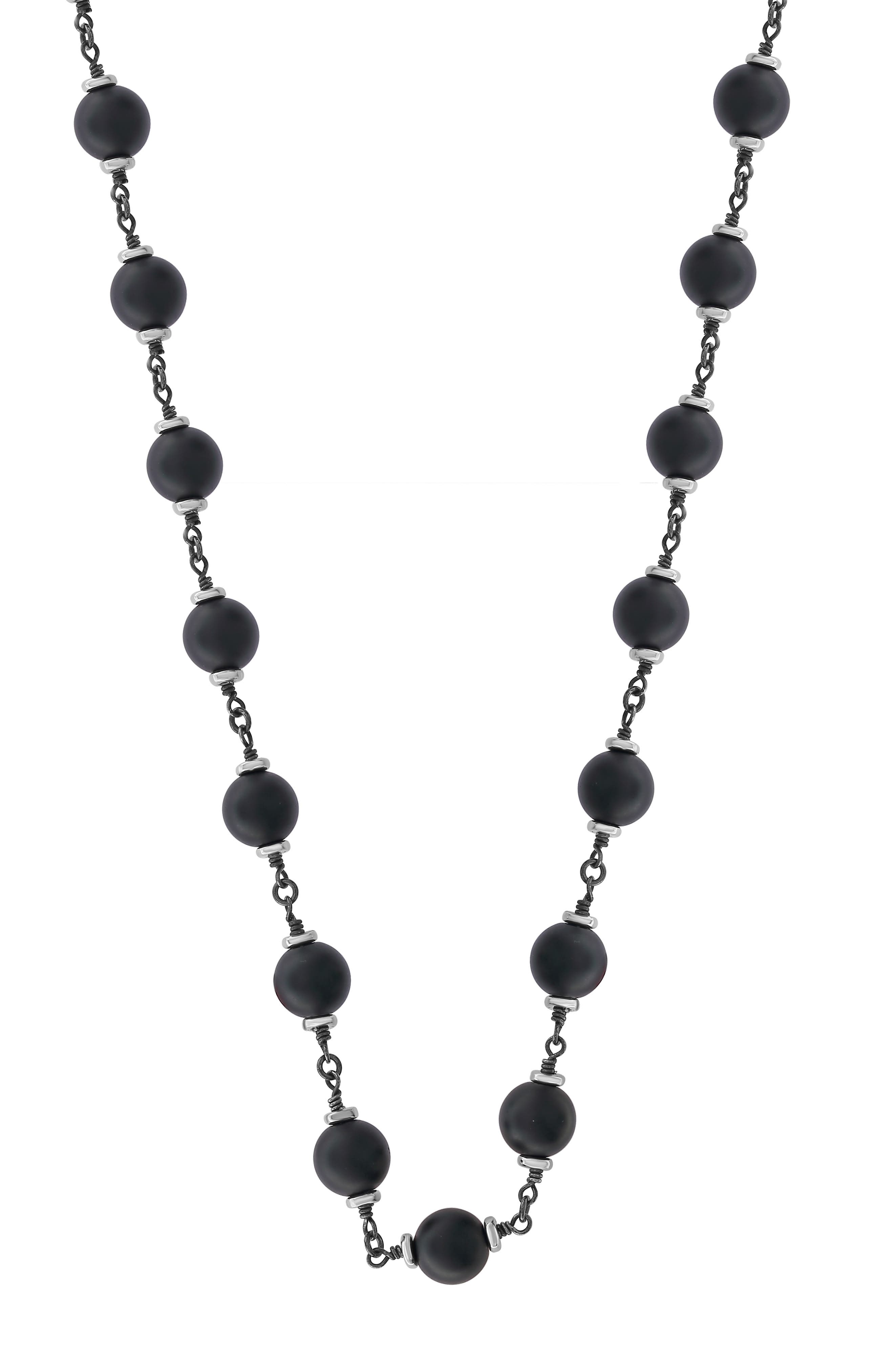 Onyx Sterling Silver Necklace