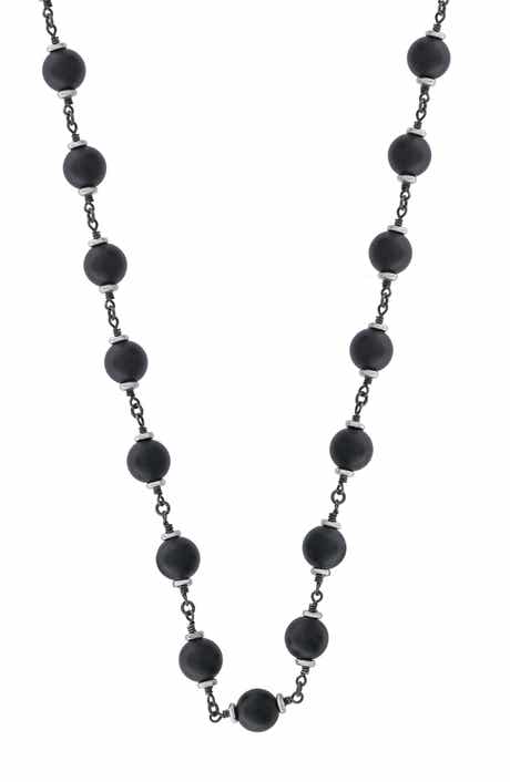 Onyx Sterling Silver Necklace