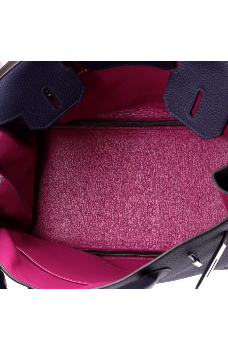 Pre-Owned Hermes Birkin Handbag Verso Clemence with Palladium Hardware 30, Alternate, color, Verso - Bleu Nuit/Rose Pourpre