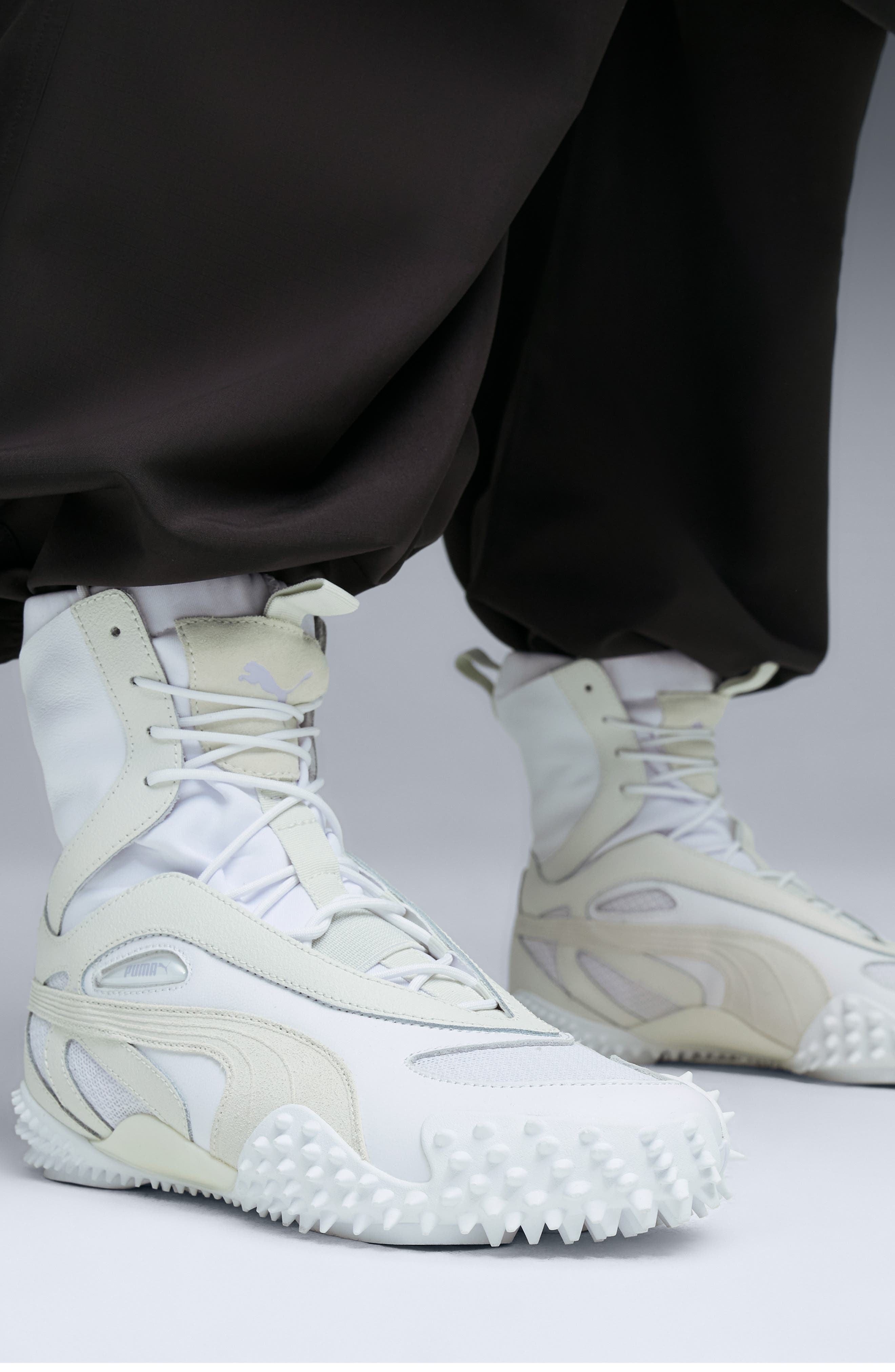 Mostro Mid Sneaker Boot, Alternate, color, PUMA WHITE/ ALPINE SNOW