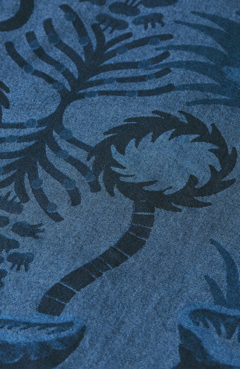 Scotch & Soda Floral Cotton Chambray Camp Shirt, Alternate, color, Desert Floral Indigo