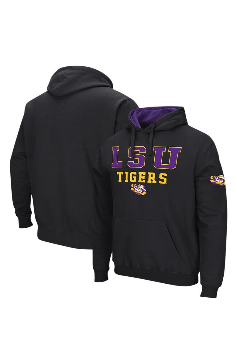 COLOSSEUM Men's Colosseum Black LSU Tigers Sunrise Pullover Hoodie, Main, color, Black