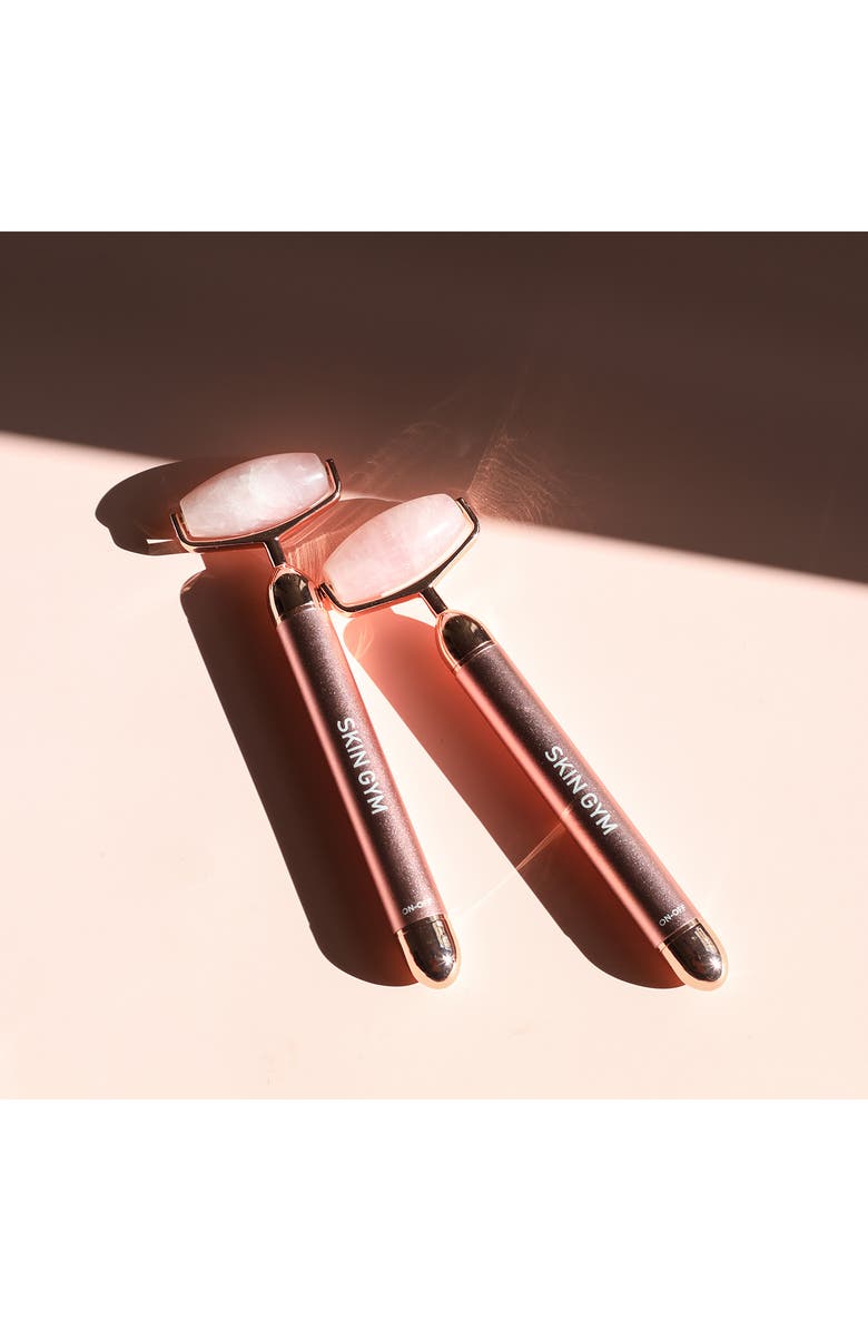 Skin Gym Rose Quartz Vibrating Lift & Contour Beauty Roller, Alternate, color, 