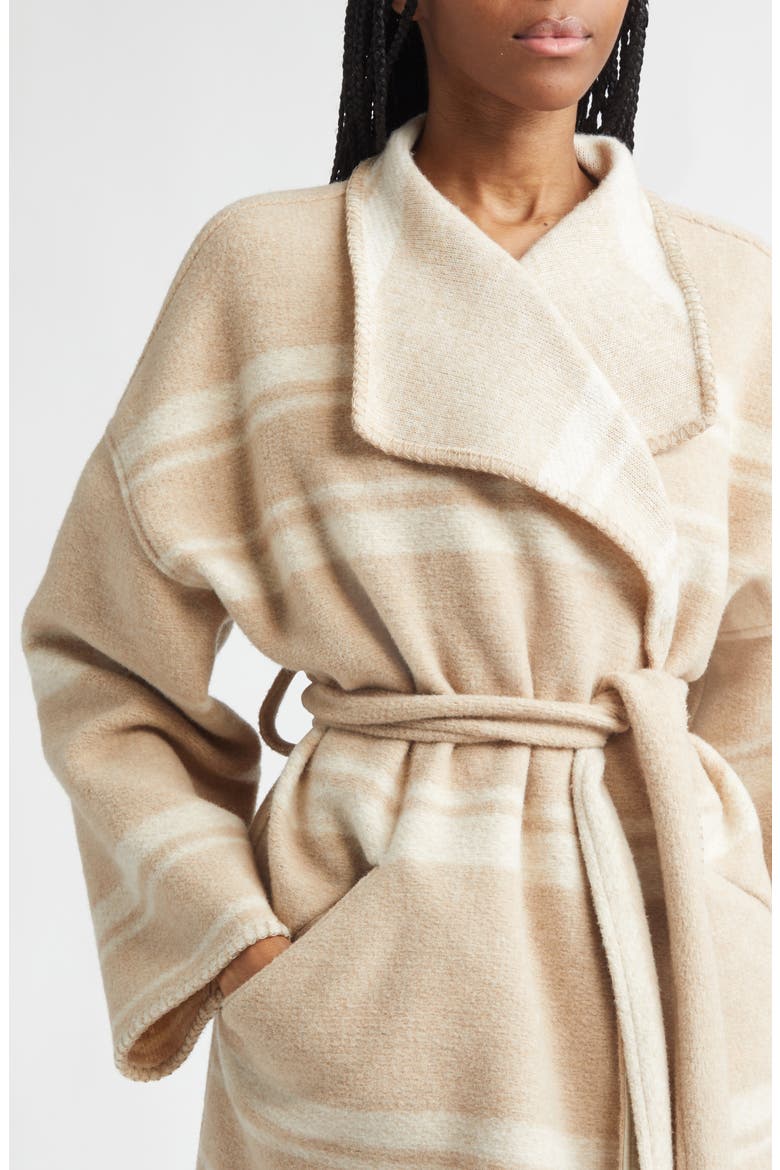 Brea Virgin Wool Blend Topper, Alternate, color, SAND