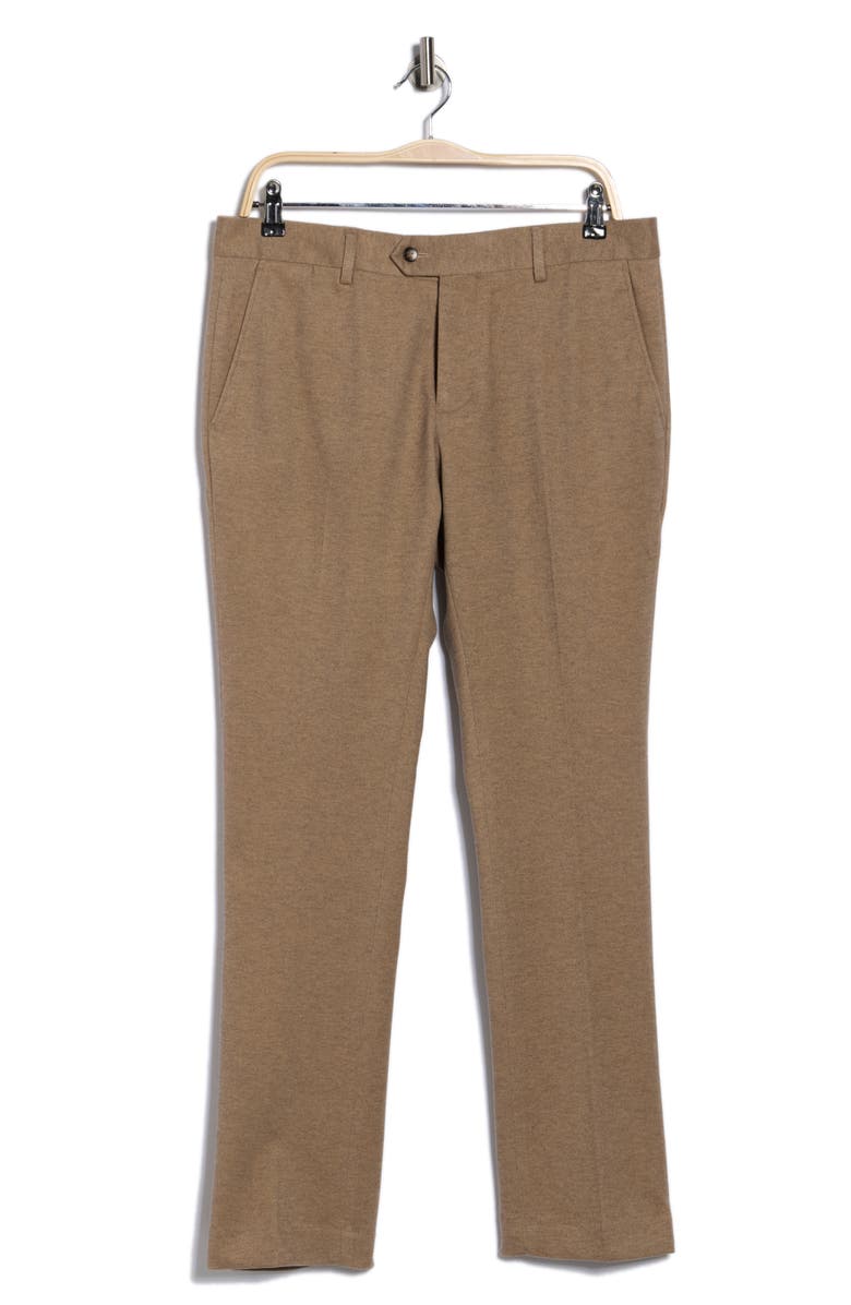 T.R. PREMIUM Slim Fit Flat Front Dress Pants, Main, color, Beige