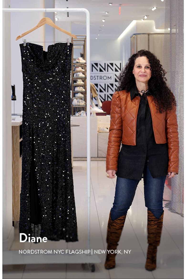 Fernanda Sequin Strapless Gown video