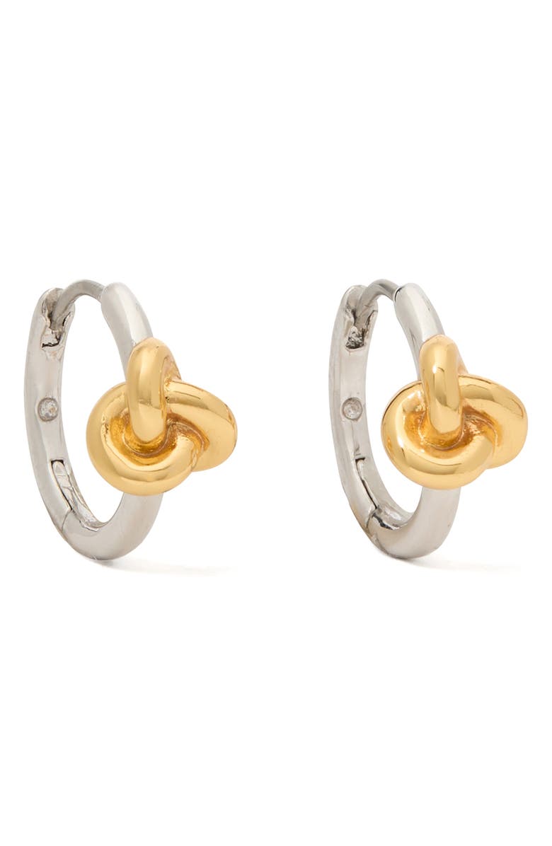 Kate Spade New York knot huggie hoop earrings, Main, color,
