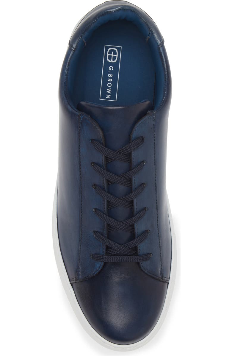 G Brown Ace Low Top Leather Sneaker, Alternate, color, Blue