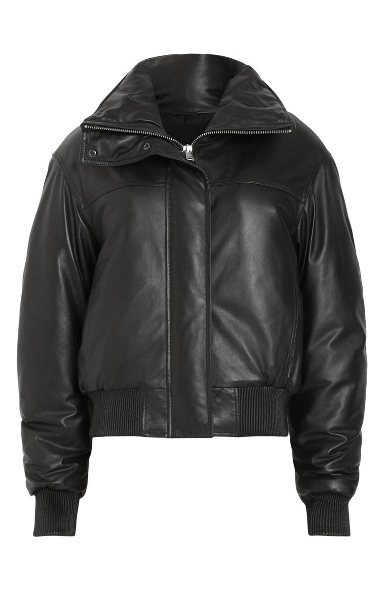 AllSaints Sloane Padded Leather Jacket, Alternate, color, 