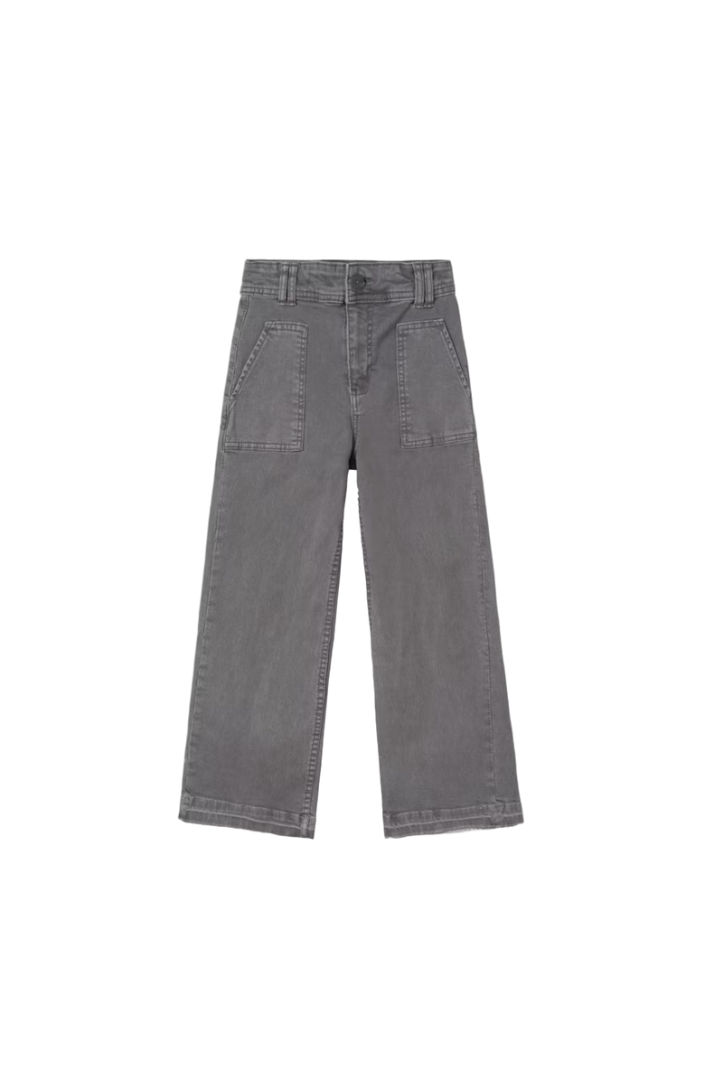 Mayoral Flared Twill Pants, Main, color, Denim Grey