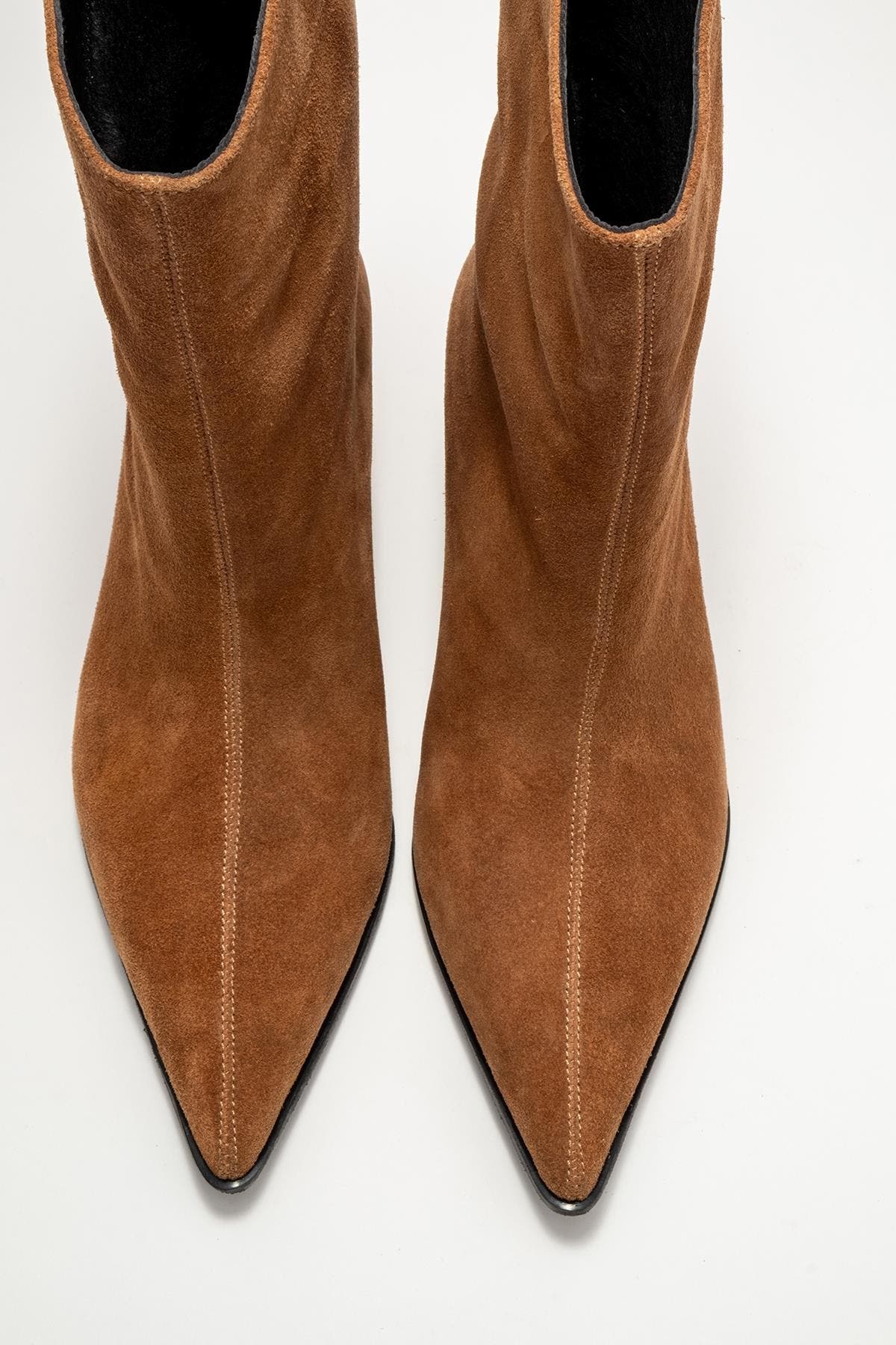 Aleo Leather Pointed Toe Boot, Alternate, color, Cognac Suede Leather