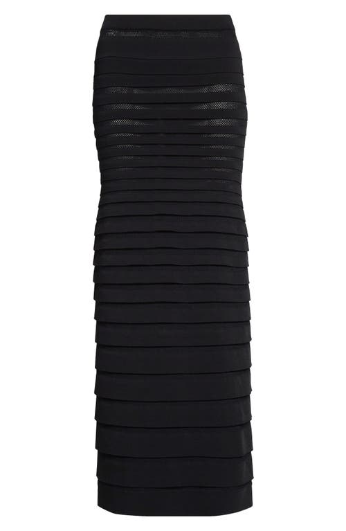 ALAÏA ALAÏA 3D STRIPE STRAPLESS MIDI DRESS