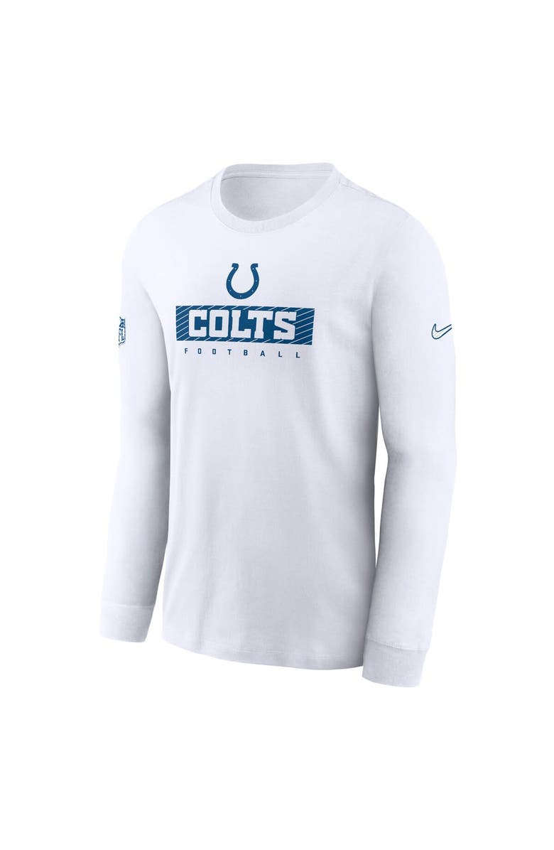 Nike Men's Nike White Indianapolis Colts Sideline Performance Long Sleeve T-Shirt, Alternate, color, 