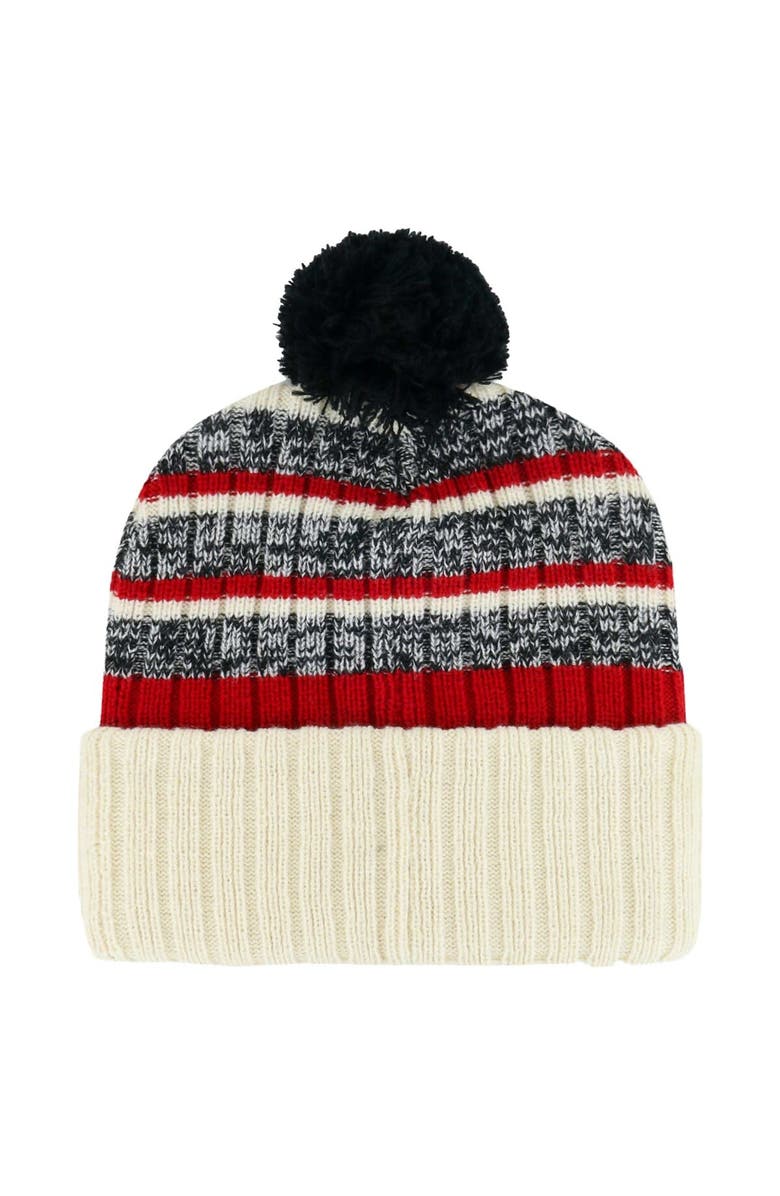 '47 Men's '47 Natural Atlanta Falcons Tavern Cuffed Knit Hat with Pom, Alternate, color,