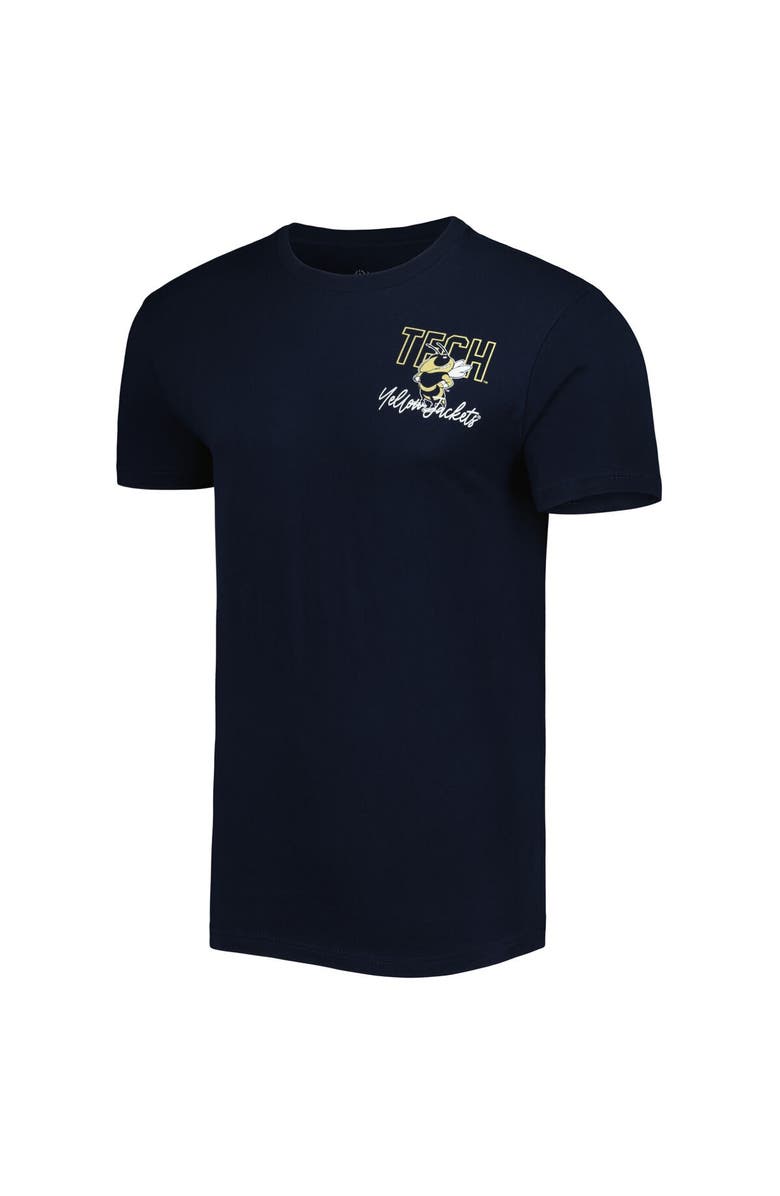 IMAGE ONE Men's Navy Georgia Tech Yellow Jackets Vintage Through the Years Two-Hit T-Shirt, Alternate, color,