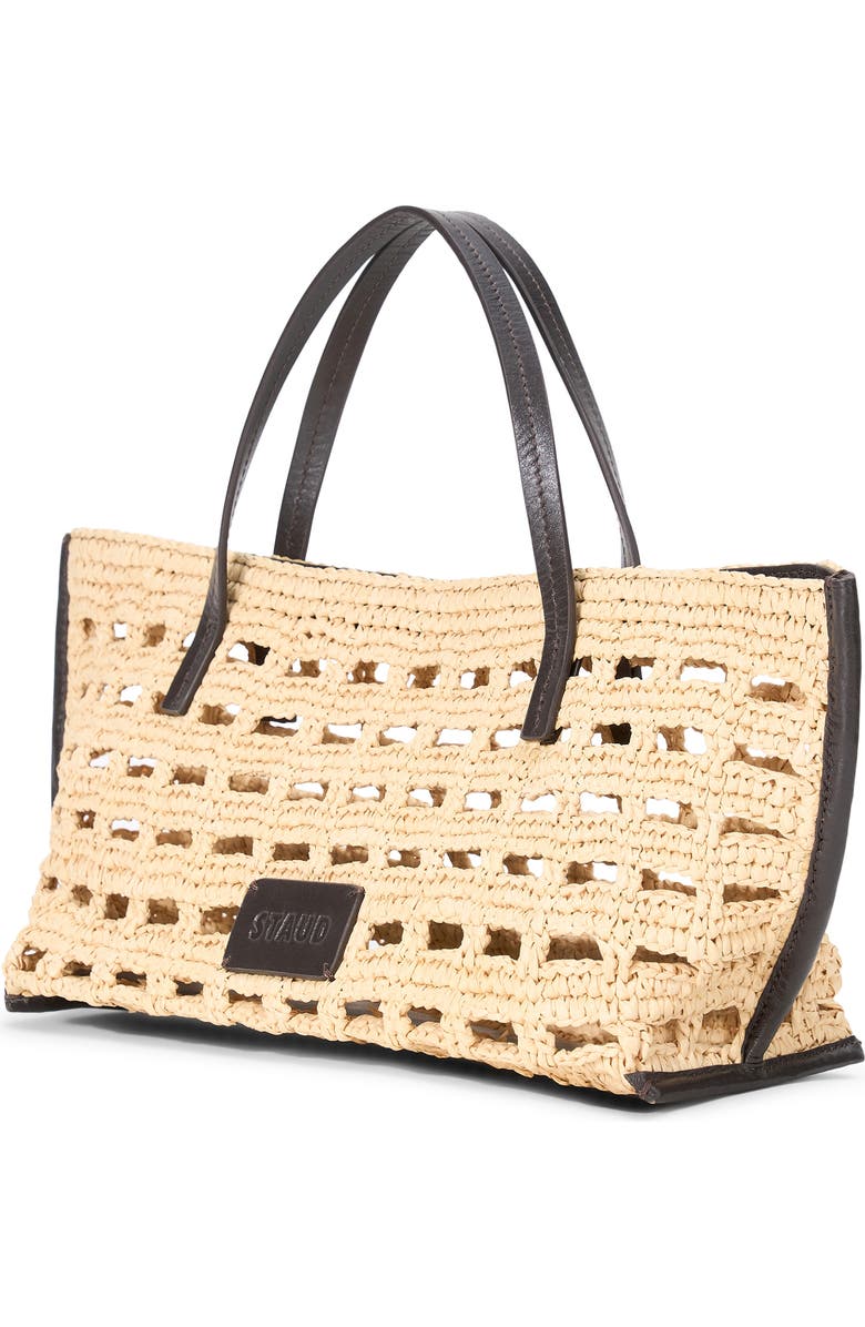 STAUD Mini Christos Raffia Tote, Alternate, color, Raffia Crochet