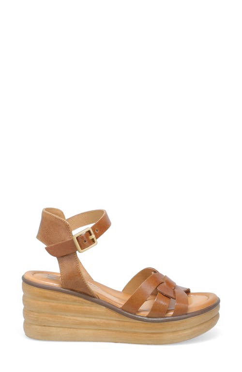 Miz Mooz Ozzie Platform Wedge Sandal In Brandy