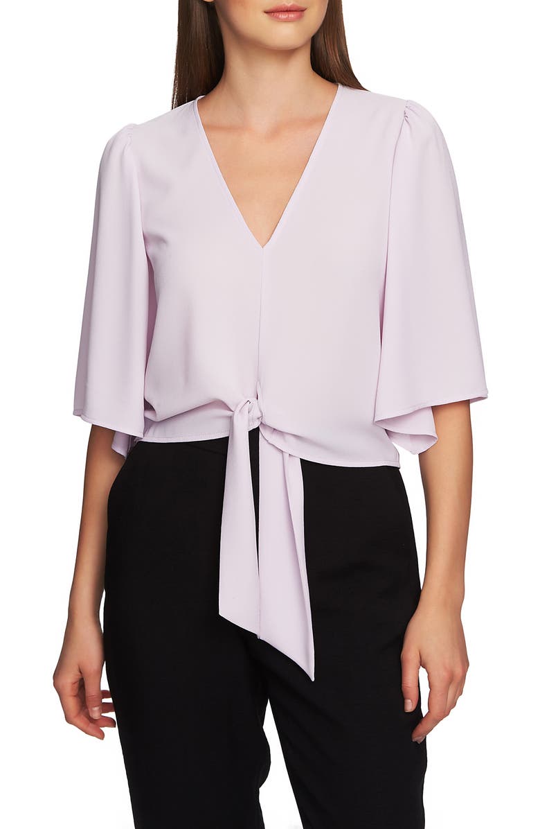 1.STATE Tie Front Blouse, Main, color, Orchid Bud