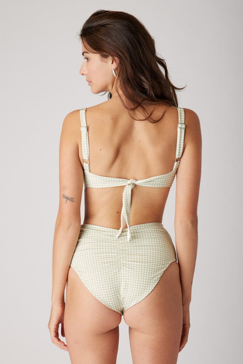 The High-Waisted Scrunch Bottoms, Alternate, color, Soft Olive Gingham