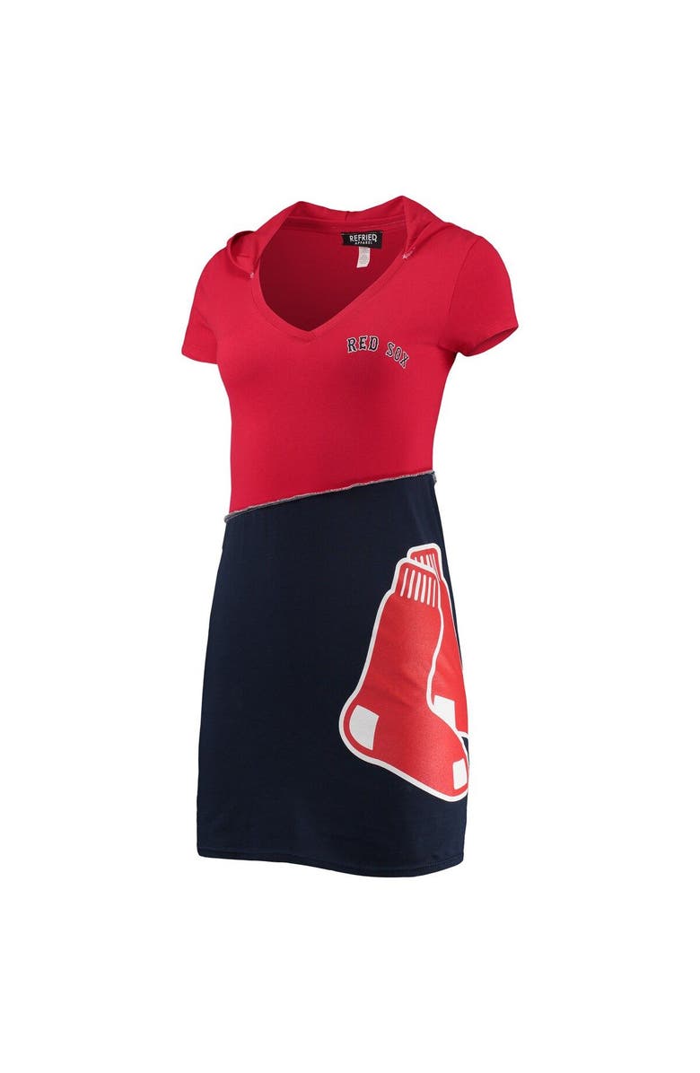 REFRIED APPAREL Women's Refried Apparel Red/Navy Boston Red Sox Hoodie Dress, Alternate, color, Red
