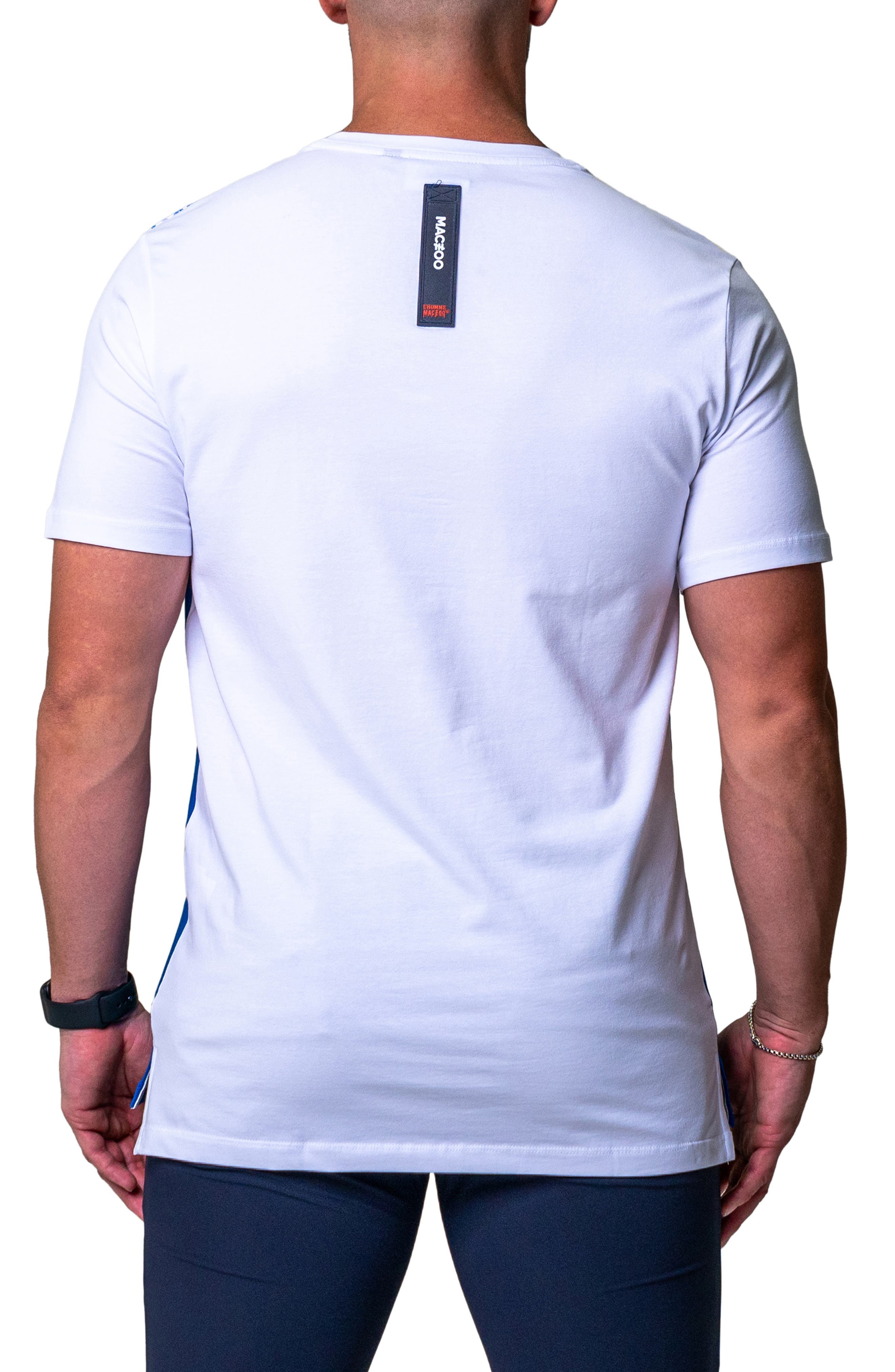 Combo Print Colorblock Stretch Cotton Graphic Tee - image 2