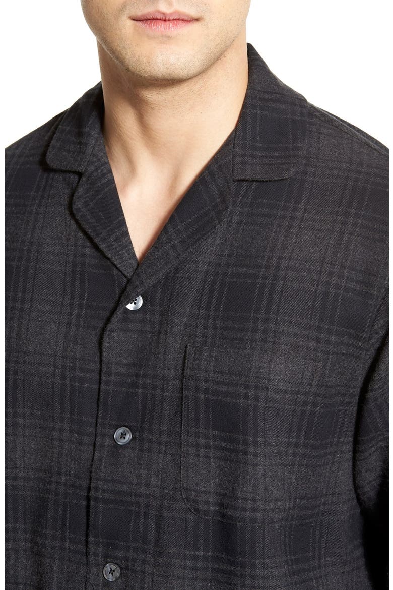824 Flannel Pajamas, Alternate, color, BLACK/ CHARCOAL PLAID
