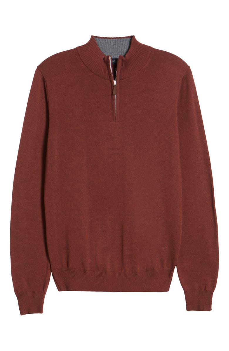 Emanuel Berg Merino Wool Half Zip Sweater, Alternate, color, 