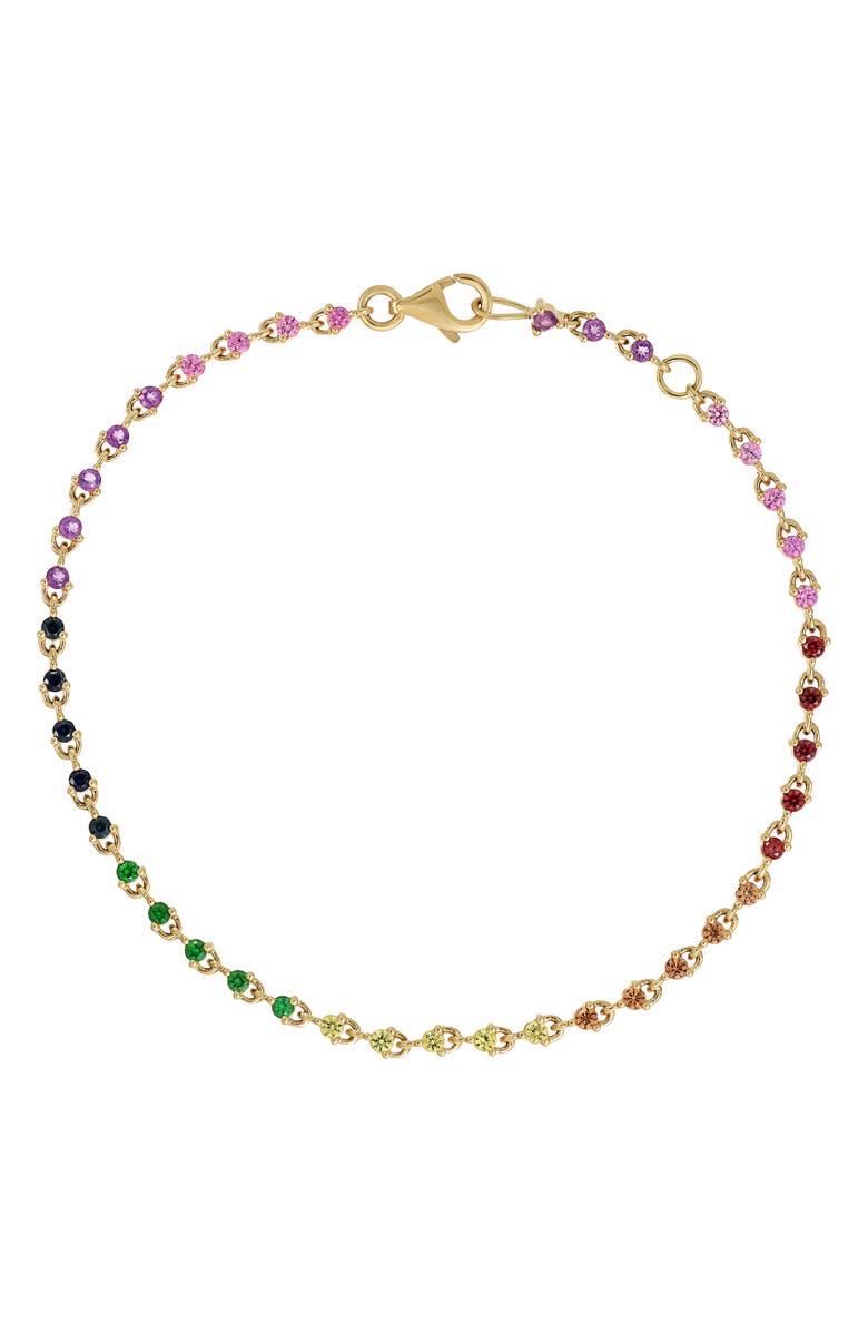 Bony Levy Iris Rainbow Sapphire Bracelet, Main, color, 