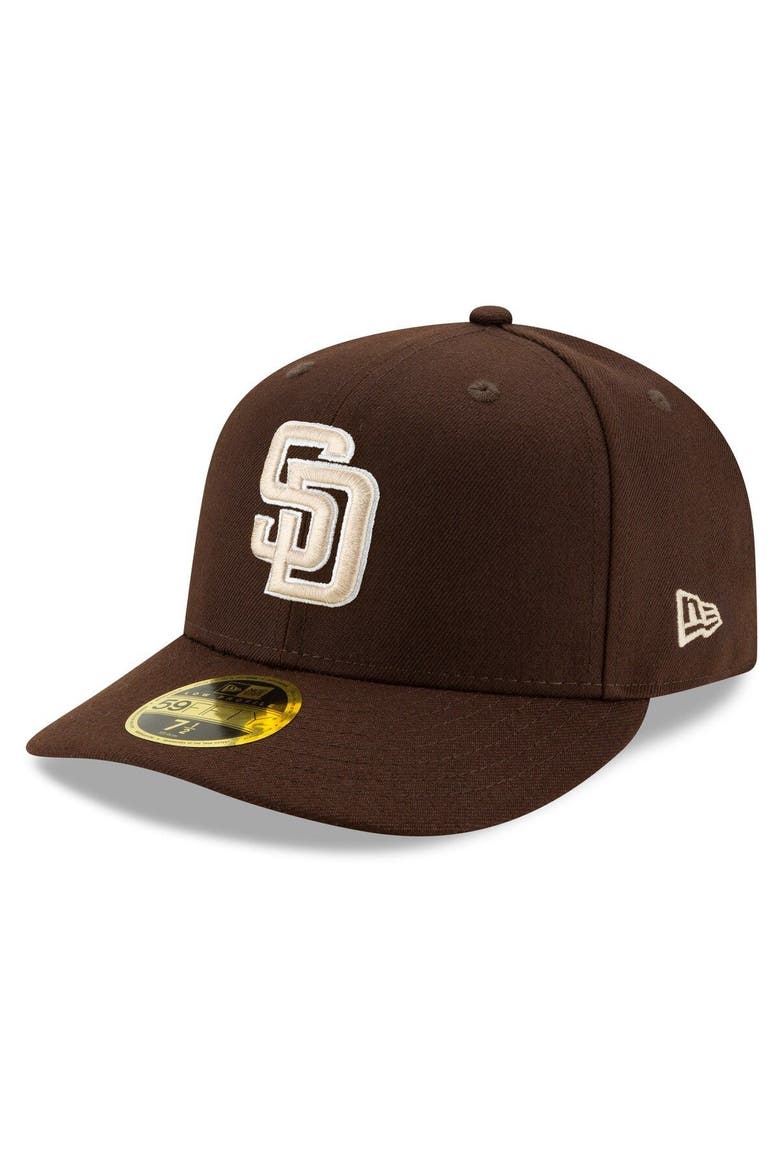 Men's New Era Brown San Diego Padres Alternate 2020 Authentic Collection On-Field Low Profile 59FIFTY Fitted Hat, Main, color, BROWN
